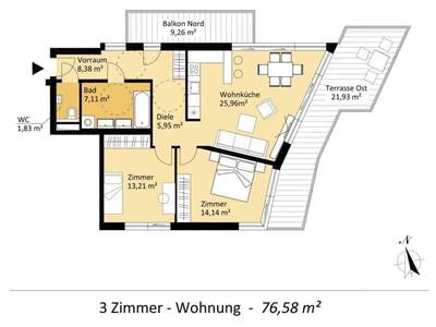 Altbauwohnung mit Balkon mieten in 1140 Wien (Bild 5)