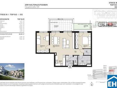 Terrassenwohnung mieten in 2391 Kaltenleutgeben (Bild 1)