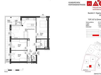 Wohnung mit Balkon kaufen in 4623 Gunskirchen (Bild 4)