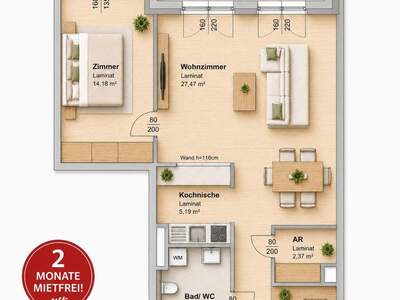 Wohnung mit Balkon mieten in 8020 Graz (Bild 1)