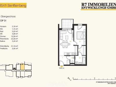 Wohnung mit Balkon kaufen in 3541 Senftenberg (Bild 3)