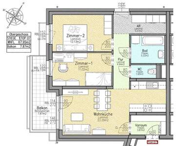 Wohnung mit Balkon in 8700 Leoben (Bild 2)