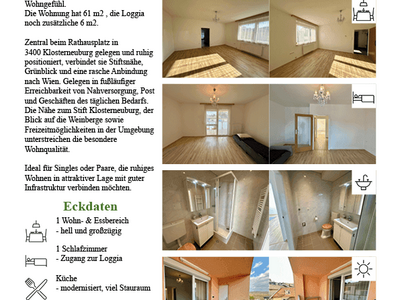 Wohnung provisionsfrei mieten in 3400 Klosterneuburg