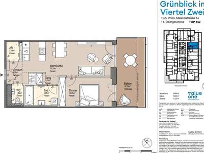 Wohnung mit Balkon mieten in 1020 Wien (Bild 2)