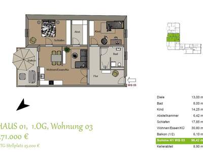 Wohnung mit Balkon kaufen in 83413 Fridolfing (Bild 5)