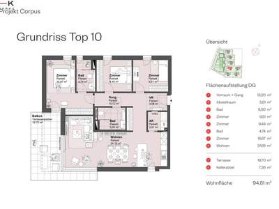 Wohnung mit Balkon kaufen in 5082 Grödig (Bild 3)