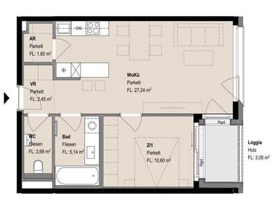 Wohnung mit Balkon mieten in 1070 Wien