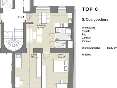 Mietwohnung in 1050 Wien (Bild 2)