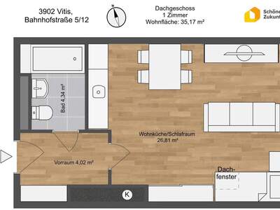 Wohnung mieten in 3902 Vitis
