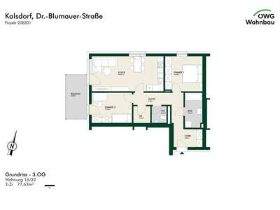 Wohnung mieten in 8401 Kalsdorf