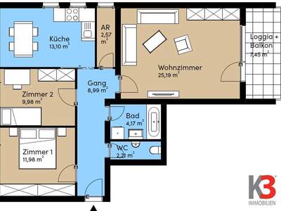 Wohnung mit Balkon kaufen in 5102 Anthering (Bild 1)