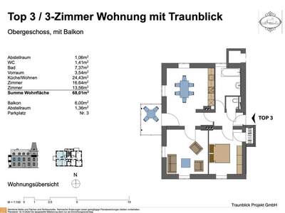 Altbauwohnung mit Balkon kaufen in 8990 Bad Aussee (Bild 4)