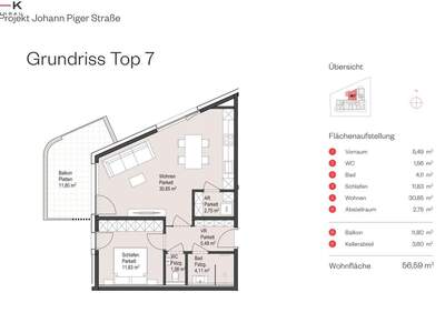 Wohnung mit Balkon kaufen in 5026 Salzburg (Bild 4)