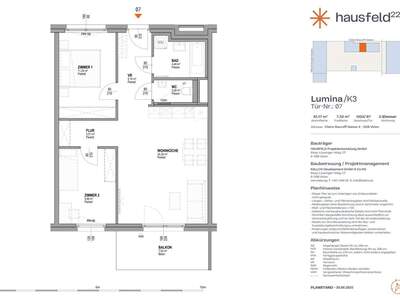 Wohnung mit Balkon mieten in 1220 Wien (Bild 1)