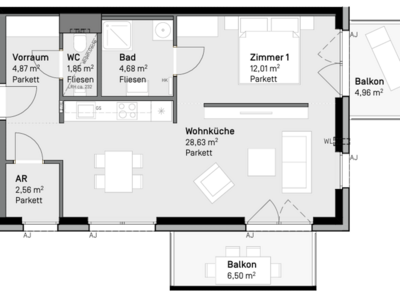 Wohnung mit Balkon mieten in 1030 Wien (Bild 1)