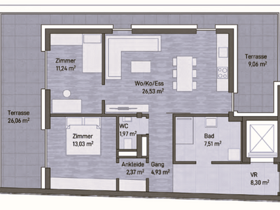 Terrassenwohnung kaufen in 8020 Graz Gries