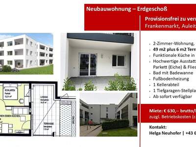 Apartment provisionsfrei mieten in 4890 Frankenmarkt