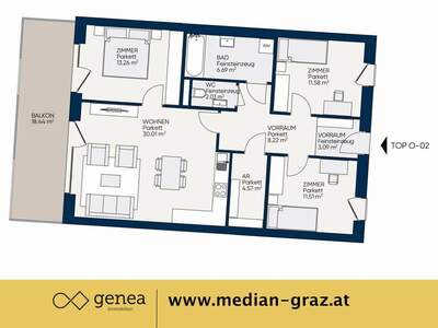 Wohnung mit Balkon mieten in 8020 Graz (Bild 2)