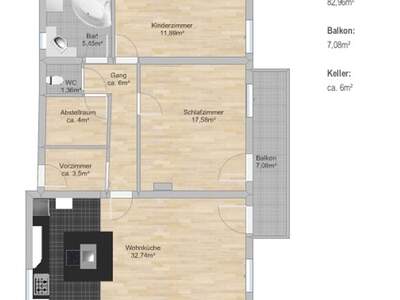 Wohnung mit Balkon mieten in 1190 Wien (Bild 3)