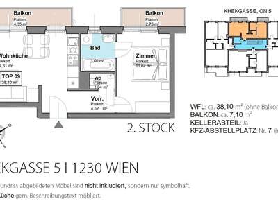 Wohnung mit Balkon mieten in 1230 Wien (Bild 4)
