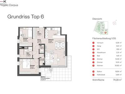 Wohnung mit Balkon kaufen in 5082 Grödig (Bild 3)