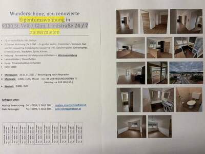Wohnung provisionsfrei mieten in 9300 Sankt Veit