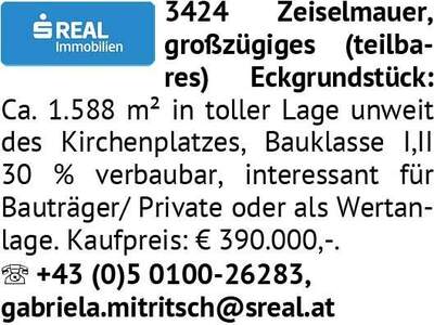 Grundstück kaufen in 3424 Zeiselmauer