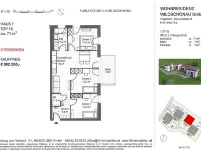 Wohnung mit Balkon kaufen in 6311 Oberau (Bild 3)