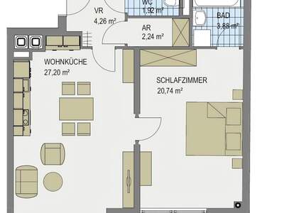 Wohnung provisionsfrei mieten in 1070 Wien