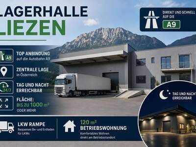 Gewerbeobjekt mieten in 8940 Liezen