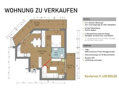 Eigentumswohnung provisionsfrei in 6020 Innsbruck