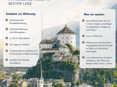 Mietwohnung provisionsfrei in 6330 Kufstein