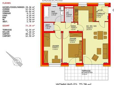 Terrassenwohnung mieten in 8132 Pernegg
