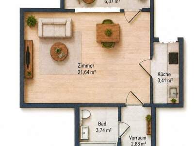Wohnung mit Balkon mieten in 8051 Graz (Bild 1)