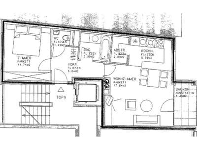 Wohnung mit Balkon mieten in 1050 Wien (Bild 1)