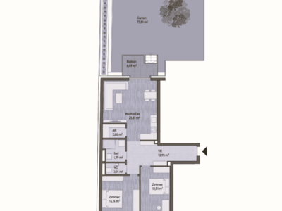 Terrassenwohnung kaufen in 8020 Graz Gries