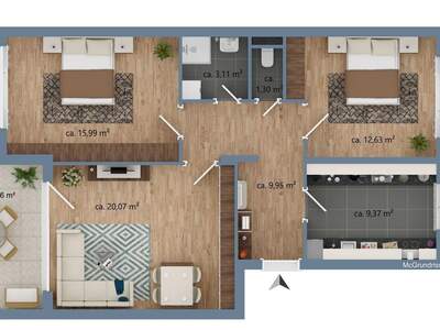 Wohnung mit Balkon kaufen in 6176 Völs (Bild 5)