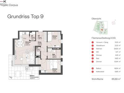 Wohnung mit Balkon kaufen in 5082 Grödig (Bild 2)