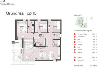 Wohnung mit Balkon kaufen in 5082 Grödig (Bild 3)