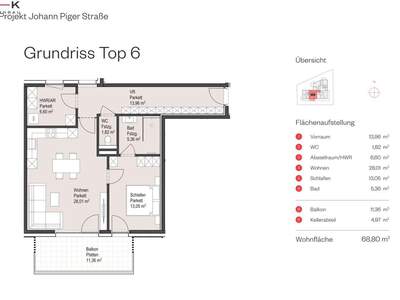 Wohnung mit Balkon kaufen in 5026 Salzburg (Bild 4)