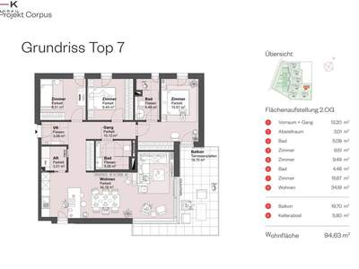Wohnung mit Balkon kaufen in 5082 Grödig