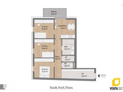Wohnung mit Balkon kaufen in 8020 Graz (Bild 2)