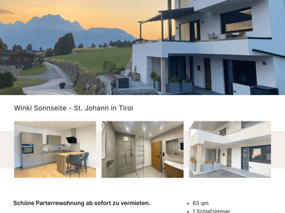 Wohnung provisionsfrei mieten in 6380 Sankt Johann