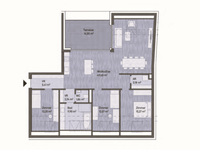 Terrassenwohnung kaufen in 8020 Graz Gries