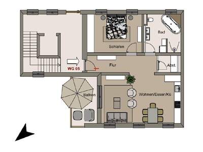 Wohnung mit Balkon kaufen in 83413 Fridolfing (Bild 5)