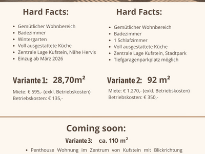 Wohnung provisionsfrei mieten in 6330 Kufstein