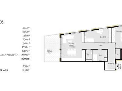 Wohnung mit Balkon kaufen in 6402 Hatting (Bild 3)