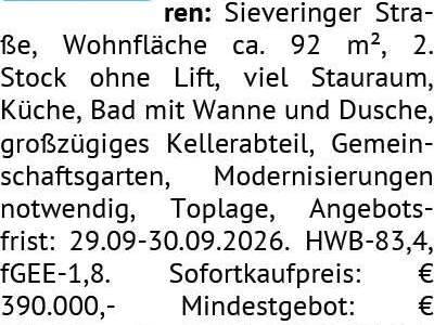 Eigentumswohnung in 1190 Wien