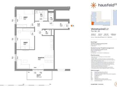 Wohnung mit Balkon mieten in 1220 Wien (Bild 1)