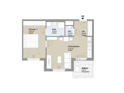 Wohnung mit Balkon kaufen in 1200 Wien (Bild 3)